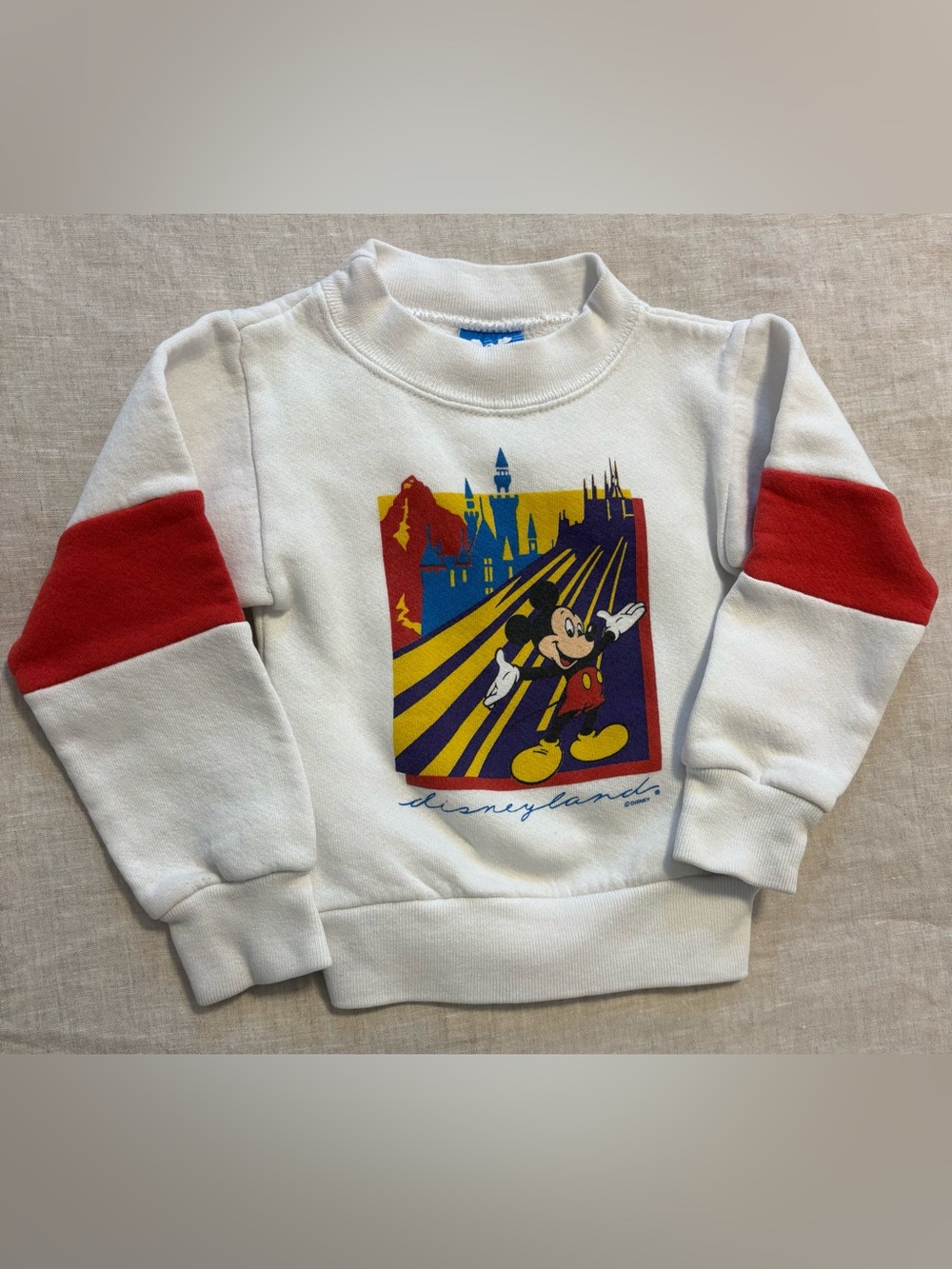 Vintage 80s Disney Character Fashions Disneyland Mickey Mouse Sweatshirt Kids S